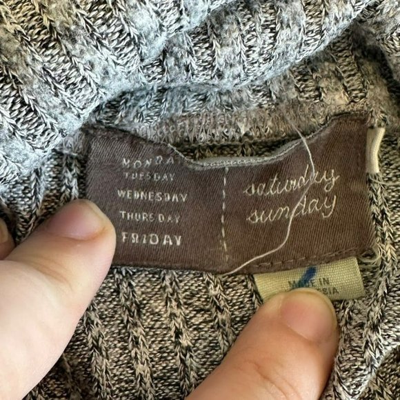 Anthropologie Saturday Sunday Gray Cowl‎ Neck Oversized Sweater Womens XS - Picture 5 of 7